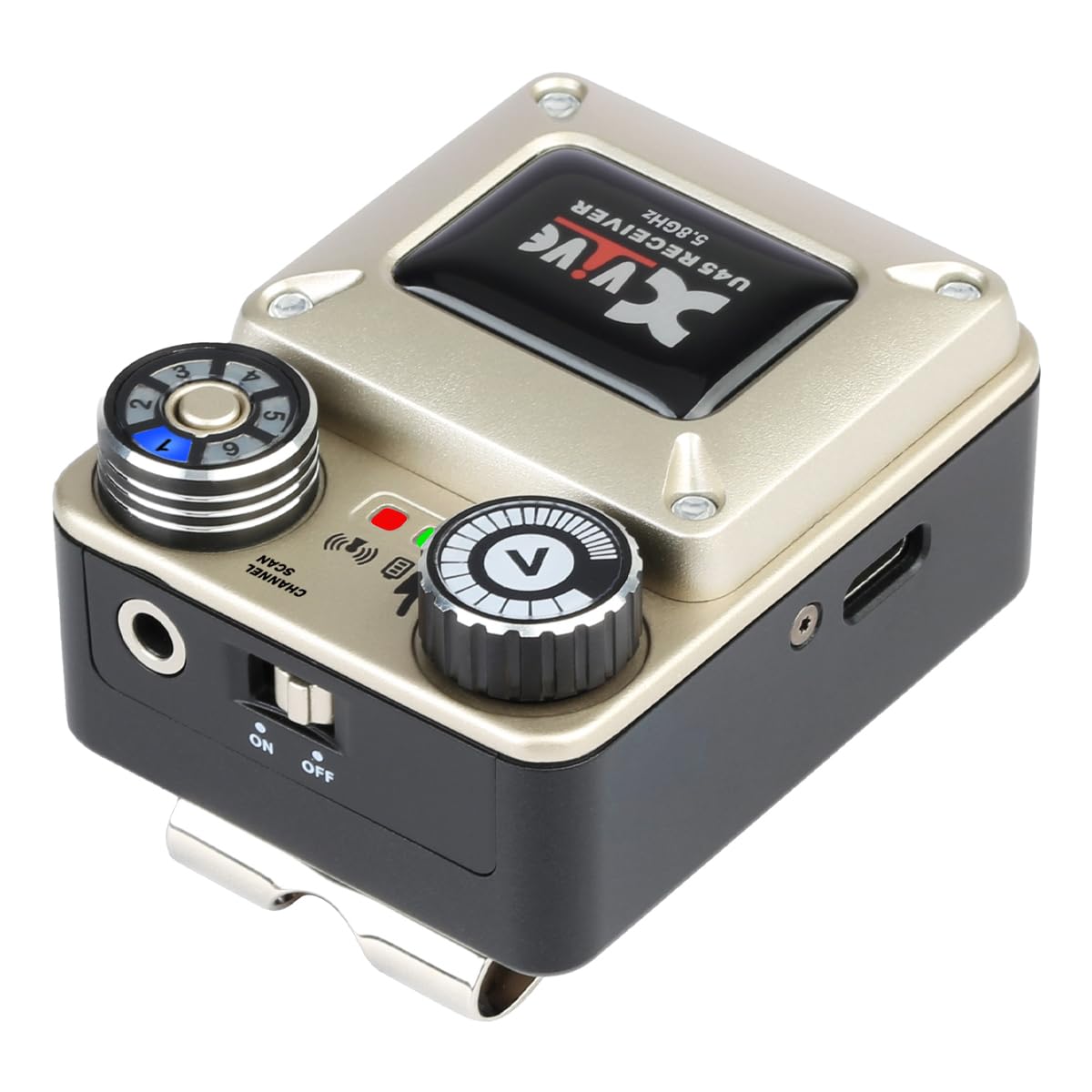 Xvive U45 Wireless in Ear Monitor System Receiver, 5.8ghz IEM